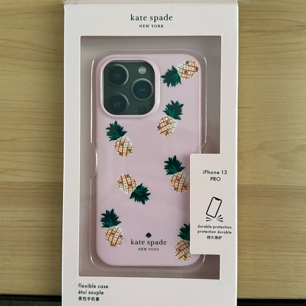 Kate Spade iPhone 13 Pro Pink Pineapple Case NIB